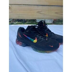 Nike Air Max Black Rainbow Multi-Color Mesh Sneakers US 7 849560-001